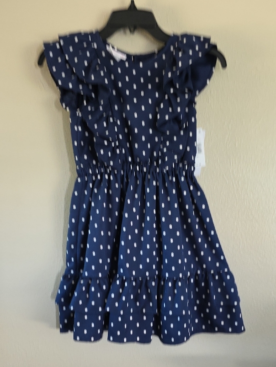Bonnie Jean Other - Bonnie Jean Navy and White Polka Dot Ruffle Dress